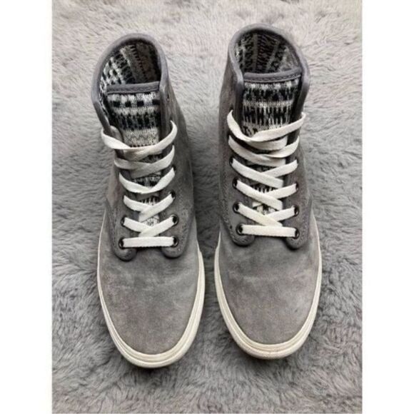 Vans Camden high top grey suede lace up sneakers - Picture 4 of 8